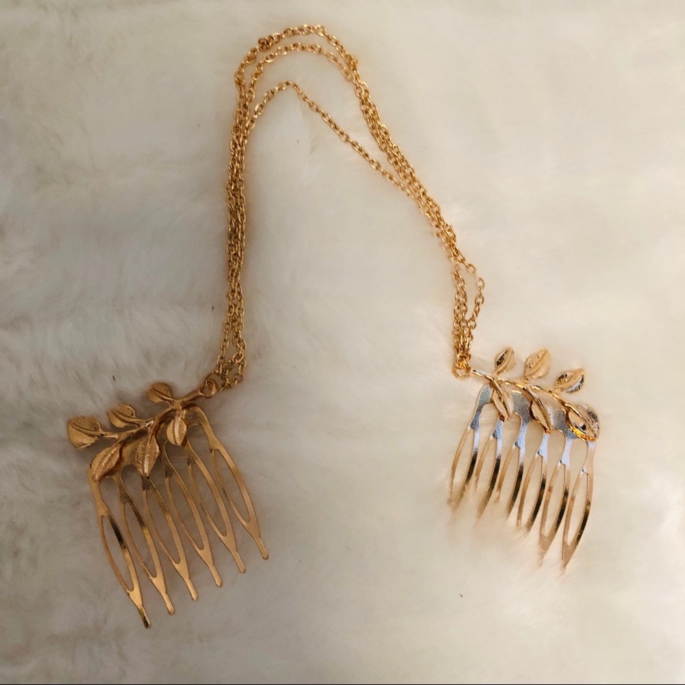 Gold hair combs